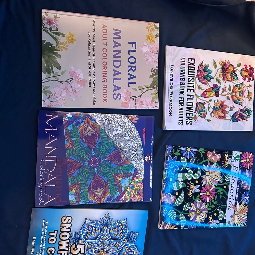 Blue and Purple Mandala Coffee Table Book